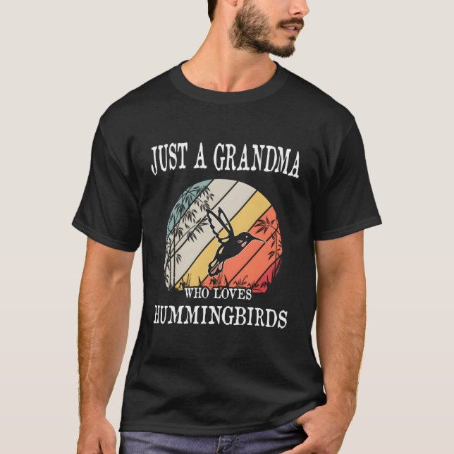Bara en mormor som Kärlek Hummingbird T Shirt (Framsida)