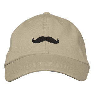 Bara en Mustache Broderad Keps