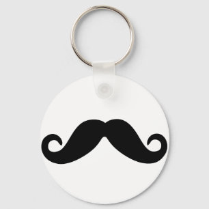 bara en mustache-nyckelkedja nyckelring