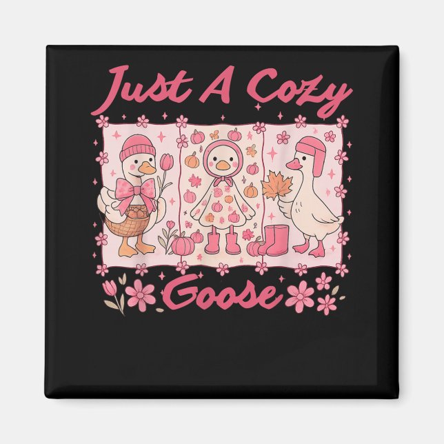 Bara en Mysigt Goose-funny PM-Thanksgiving, höst F Magnet (Framsidan)