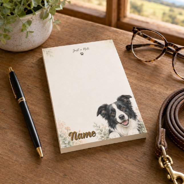 Bara en notis Border Collie Post-it Block (Skapare uppladdad)