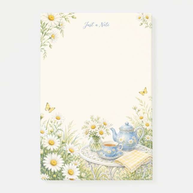 Bara en notis Daisy Garden Tea Post-it® Notes Post-it Block (Framsida)