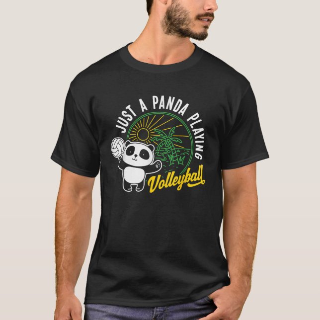 Bara en panda som spelar volleyball-ynny, dansk lo t shirt (Framsida)