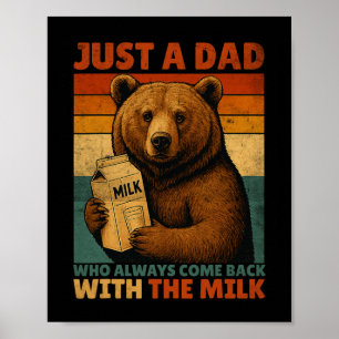 Bara en pappa Björn som alltid kom tillbaka med mj Poster