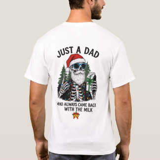 "Bara en pappa" Rolig jul skelett t-shirt