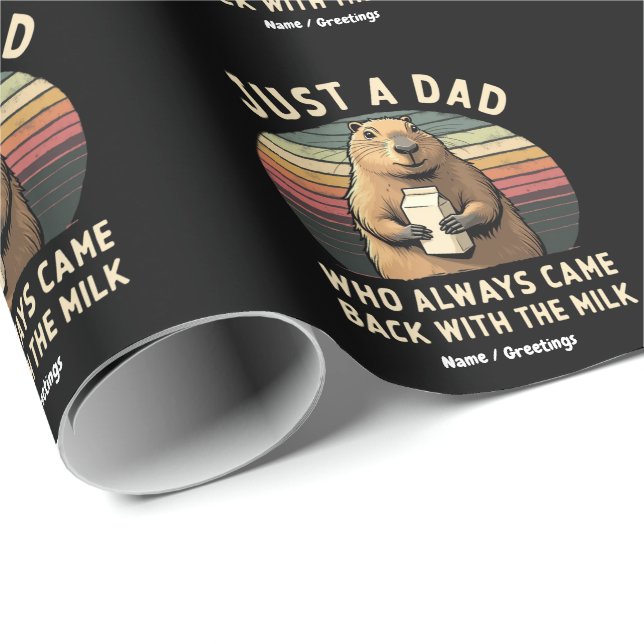 Bara en Pappa som alltid kom tillbaka med Mjölk Presentpapper (Rullad Hörn)