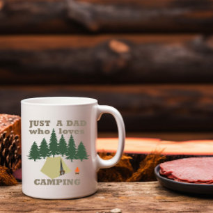 Bara en pappa som kärlek campar och vandrar kaffemugg