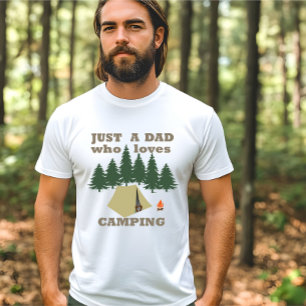 Bara en pappa som kärlek campar och vandrar t shirt