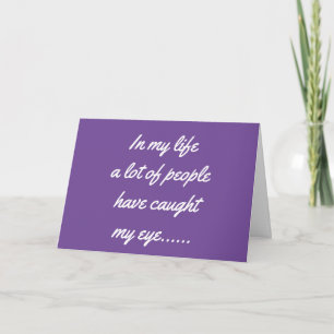 BARA EN PERSON HAR FÅNGAT MITT "HJÄRTA" DU!!! KORT
