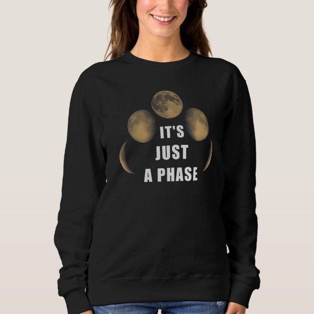 Bara en Phase Måne Lunar Space Måne-cykel 1 T Shirt (Framsida)