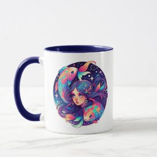 Bara en Pisces Girl Horoscope Art Mugg