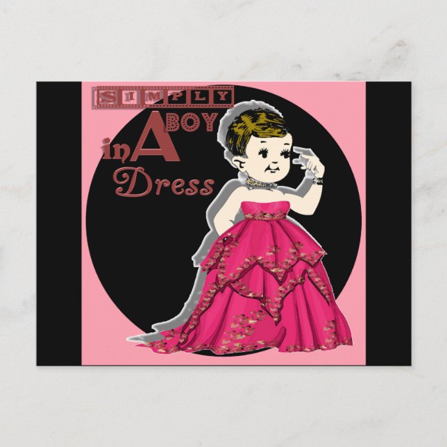 Bara en pojke i en klänning vykort (Framsida)