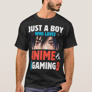 Bara en pojke som älskar anime och spelar anime ma t shirt