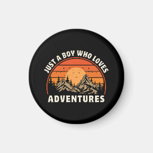 bara en pojke som älskar äventyr magnet