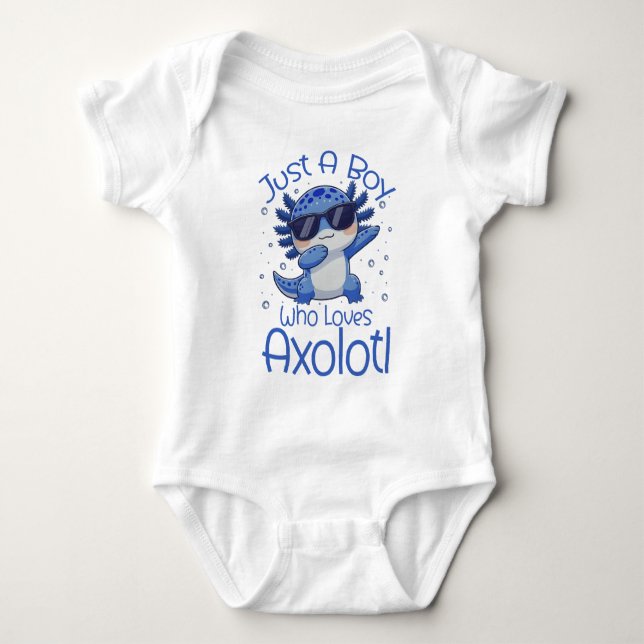Bara en pojke som älskar Axolotl T Shirt (Framsida)