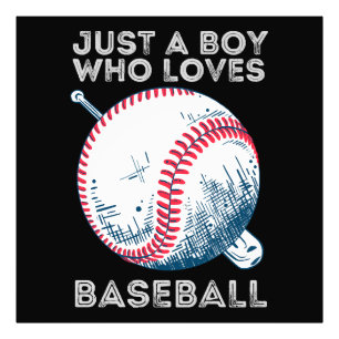 Bara en pojke som älskar baseboll fototryck
