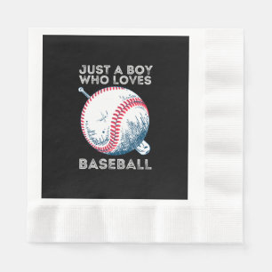 Bara en pojke som älskar baseboll pappersservett