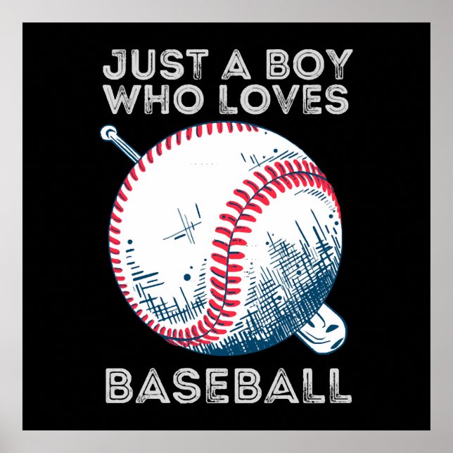 Bara en pojke som älskar baseboll poster (Framsidan)