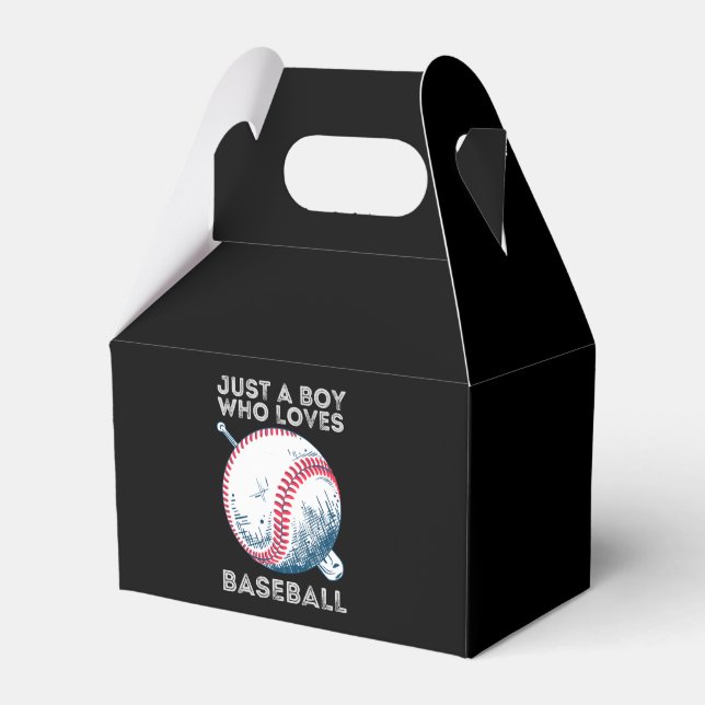 Bara en pojke som älskar baseboll presentaskar (Framsidan Sidan)