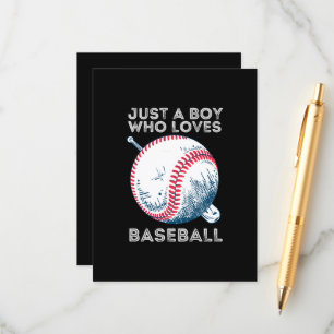Bara en pojke som älskar baseboll tilläggskort