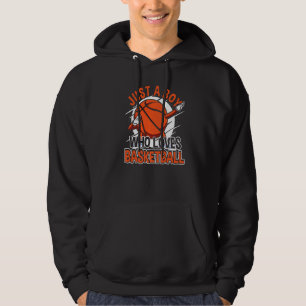 Bara en pojke som älskar basket, Dabbing Basketbal Hoodie