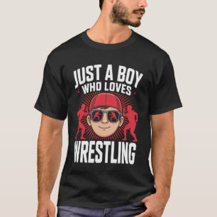 Bara en pojke som älskar brottning amatörmatch t shirt