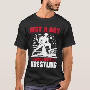 Bara en pojke som älskar brottning, pojkar & barn, t shirt