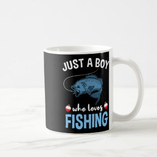 Bara en pojke som älskar fiske  kaffemugg