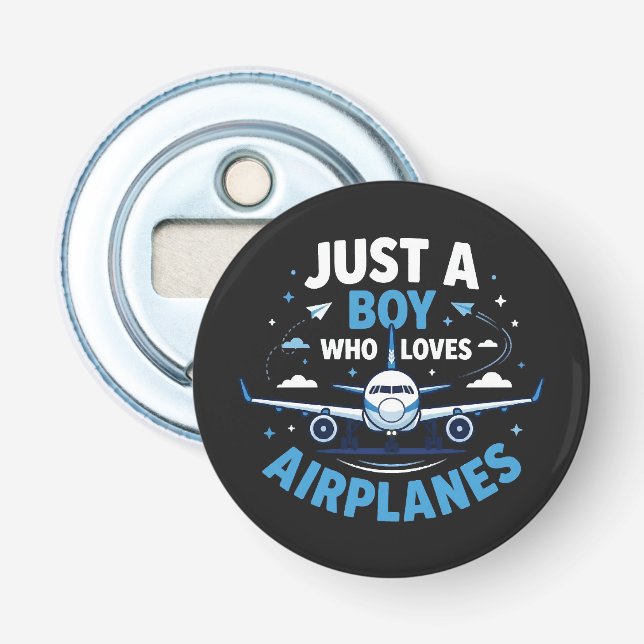 Bara en pojke som älskar flygplan  flasköppnare (Framsidan)