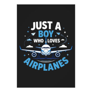 Bara en pojke som älskar flygplan fototryck