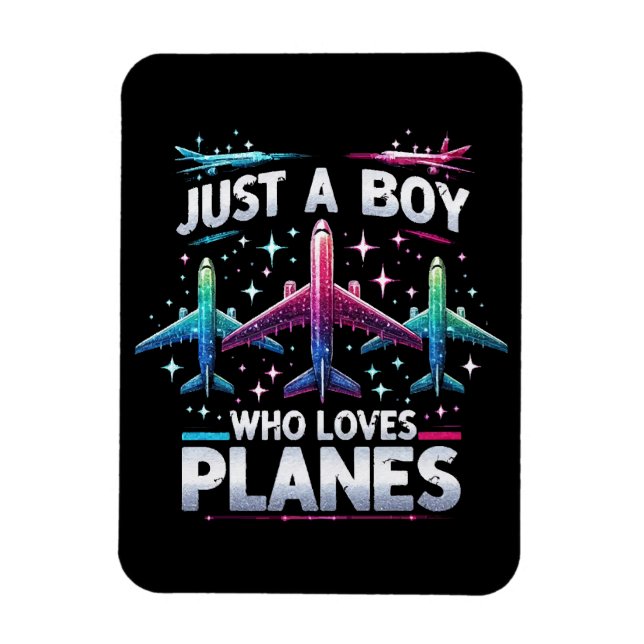 Bara en pojke som älskar flygplan magnet (Vertikal)