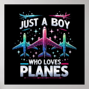 Bara en pojke som älskar flygplan poster