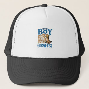 Bara en pojke som älskar giraffer Vintage tröjd de Keps
