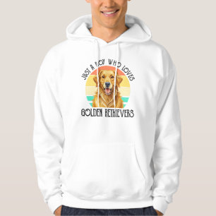 Bara en pojke som älskar Golden Retrievers Hoodie
