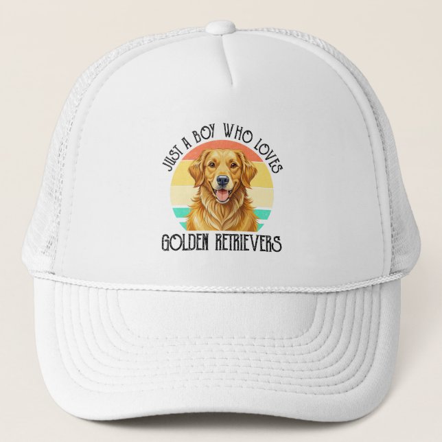 Bara en pojke som älskar Golden Retrievers Keps (Framsida)