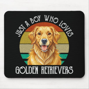 Bara en pojke som älskar Golden Retrievers Musmatta