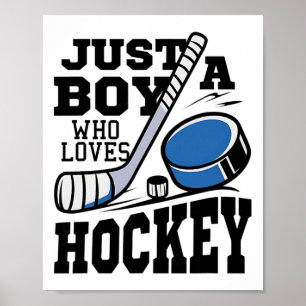 Bara en pojke som älskar hockey ishockeyälskare po poster