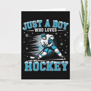 Bara en pojke som älskar hockeyspelare ishockey ba kort