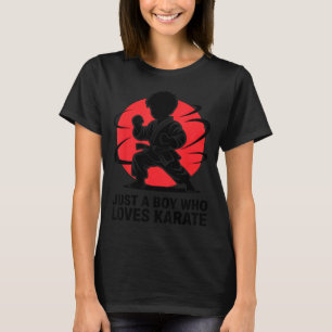Bara en pojke som älskar karate kampsport karate L T Shirt