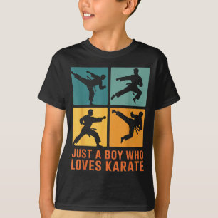 Bara en pojke som älskar karate kampsport karate L T Shirt