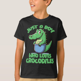Bara en pojke som älskar krokodiler t shirt