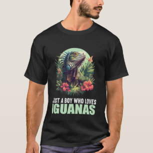 Bara en pojke som älskar leguaner. leguaner leguan t shirt