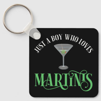 Bara en pojke som älskar martini nyckelring