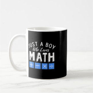 Bara en pojke som älskar matematik algebra rolig m kaffemugg