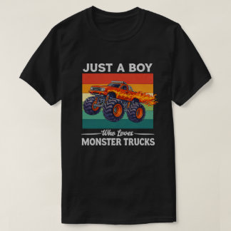 Bara en pojke som älskar monstertruckar t shirt