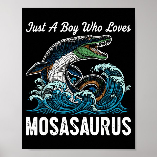Bara en pojke som älskar Mosasaurus  Poster (Framsidan)