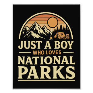 Bara en pojke som älskar nationalparker fototryck