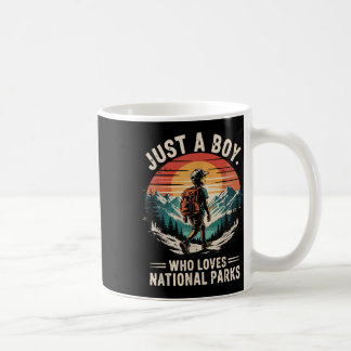 Bara en pojke som älskar nationalparker Retro vand Kaffemugg