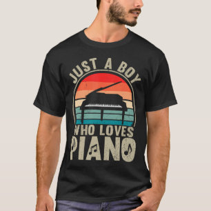Bara en pojke som älskar piano rekt pianisten t shirt