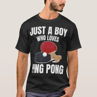 Bara en pojke som älskar ping pong bordtennis spor t shirt